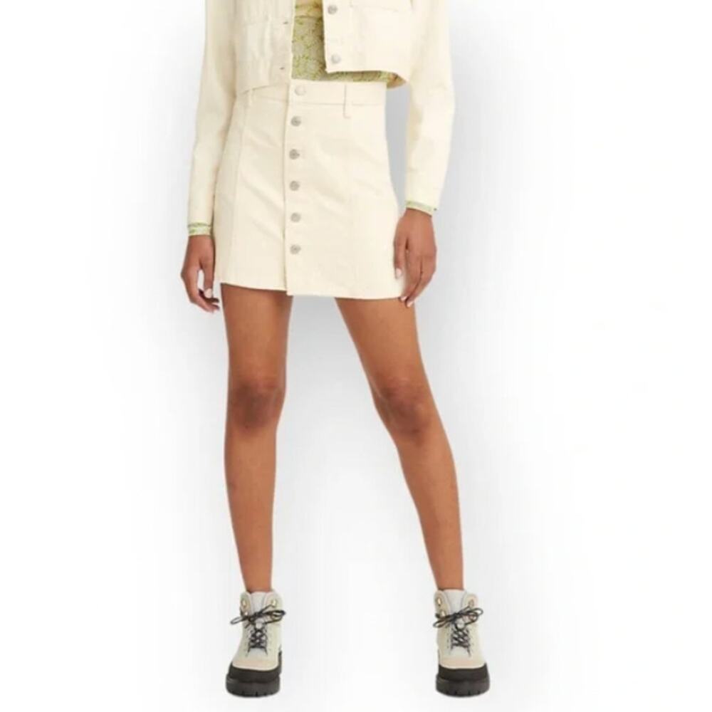 Levi's A Line Button- Up Mini Skirt Size 26